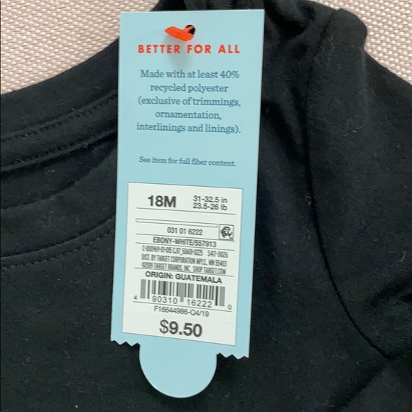 Cat and Jack black long sleeve tshirt - Picture 2 of 3